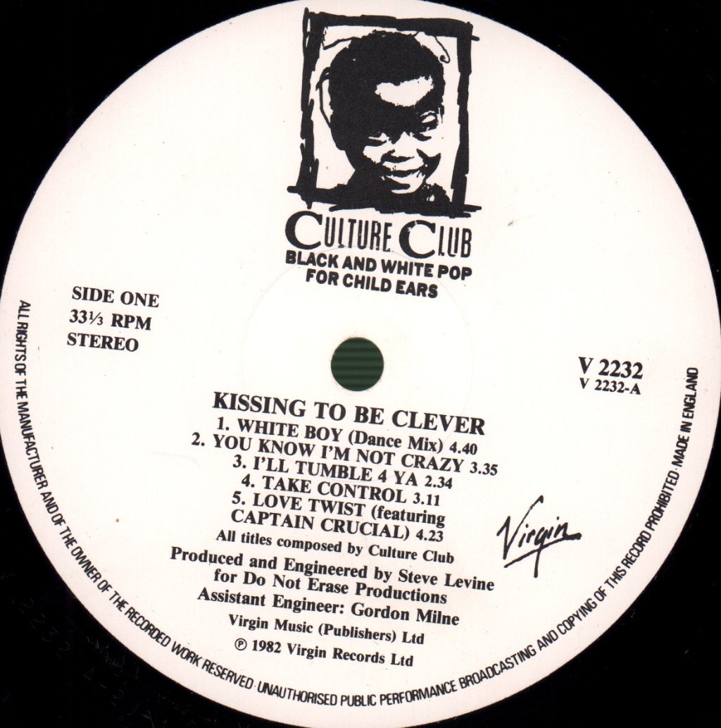 Culture Club - Kissing To Be Clever - Lp