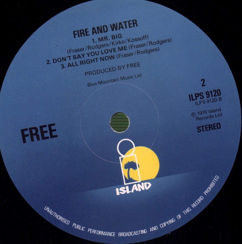 Free - Fire And Water - Lp