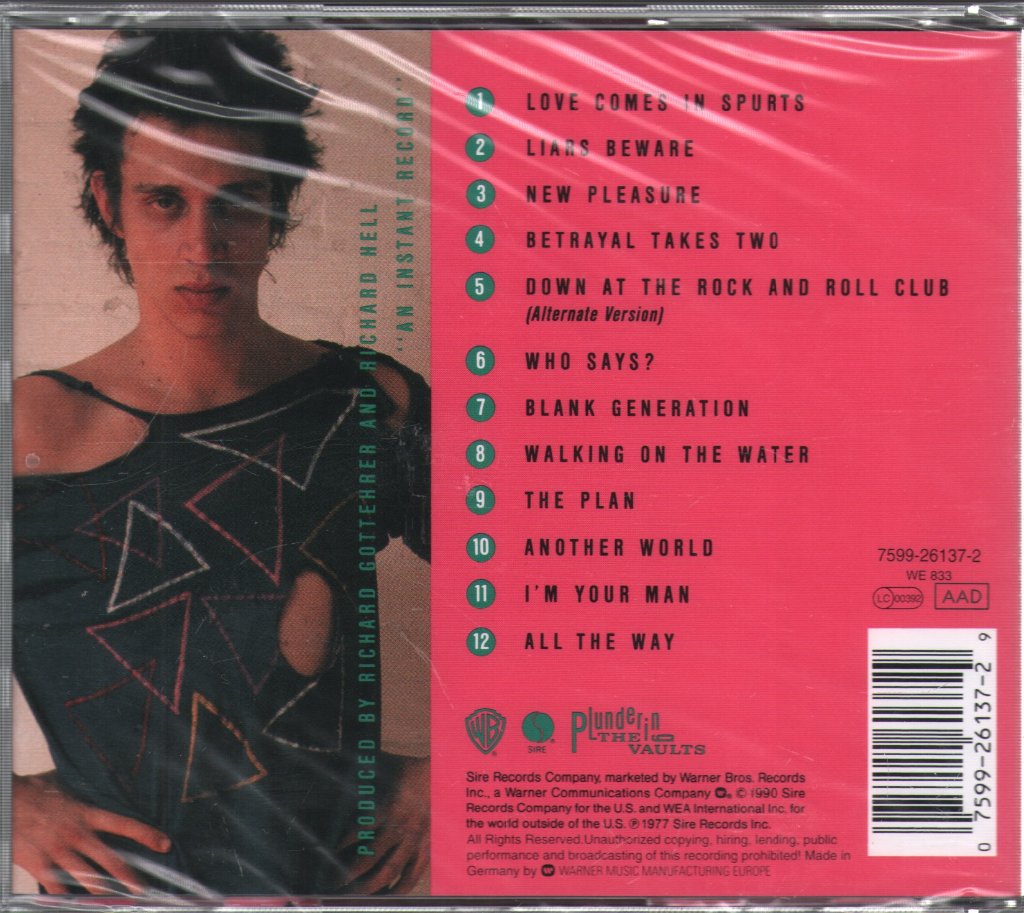 Richard Hell And The Voidoids - Blank Generation - Cd