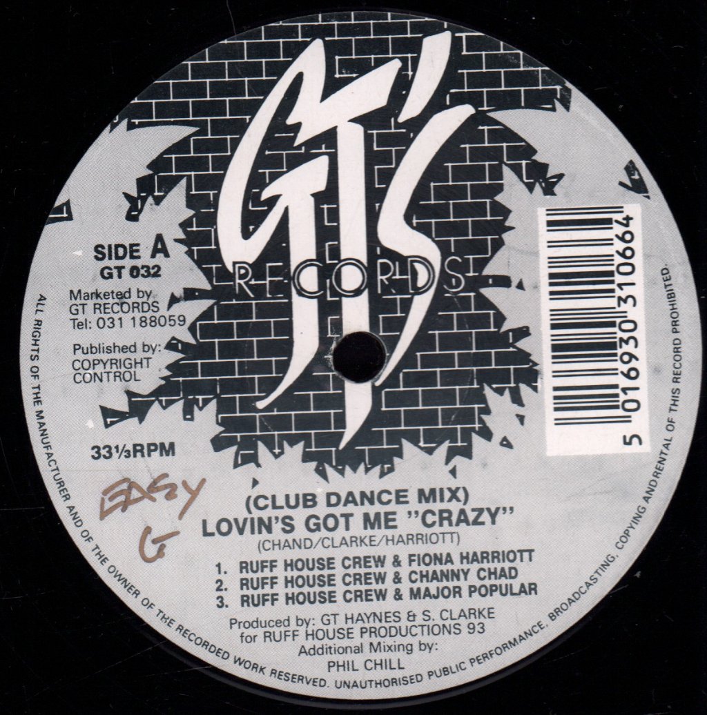 Ruff House Crew - Lovin's Got Me "Crazy" - 12 Inch