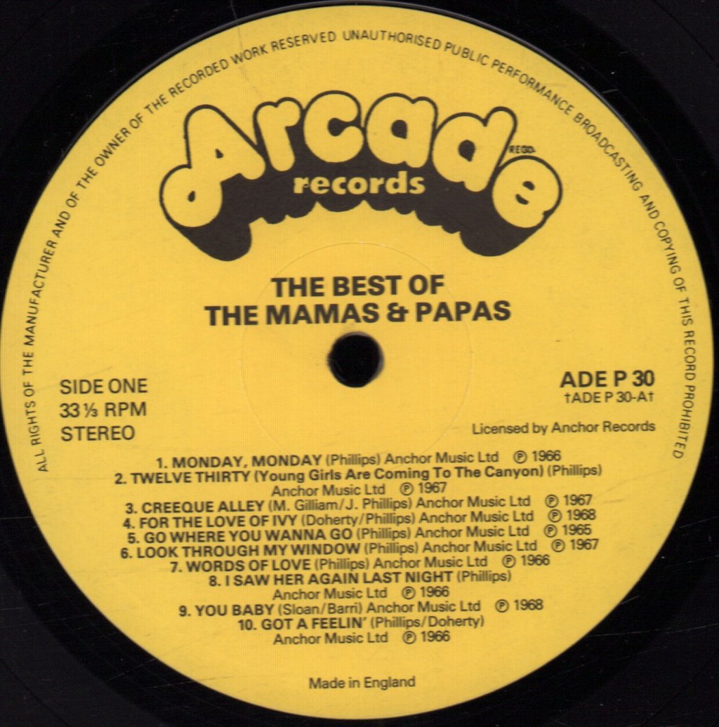 Mamas And The Papas - Best Of - Lp