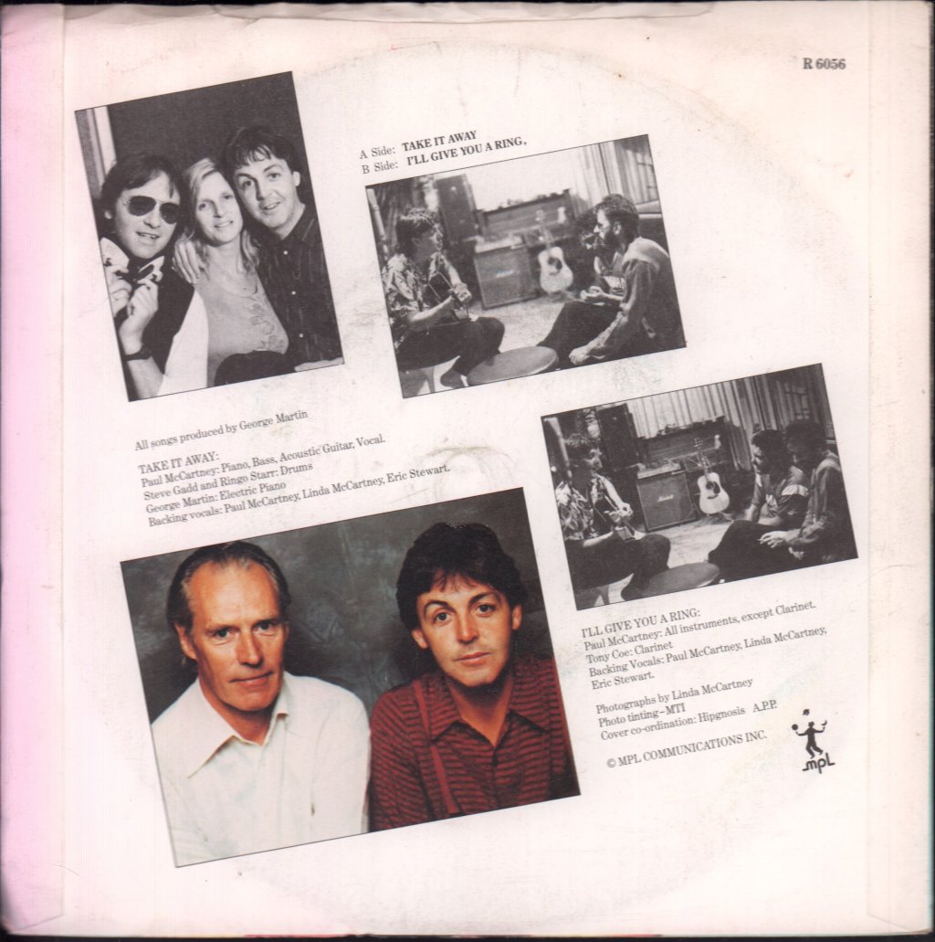 Paul McCartney - Take It Away - 7 Inch