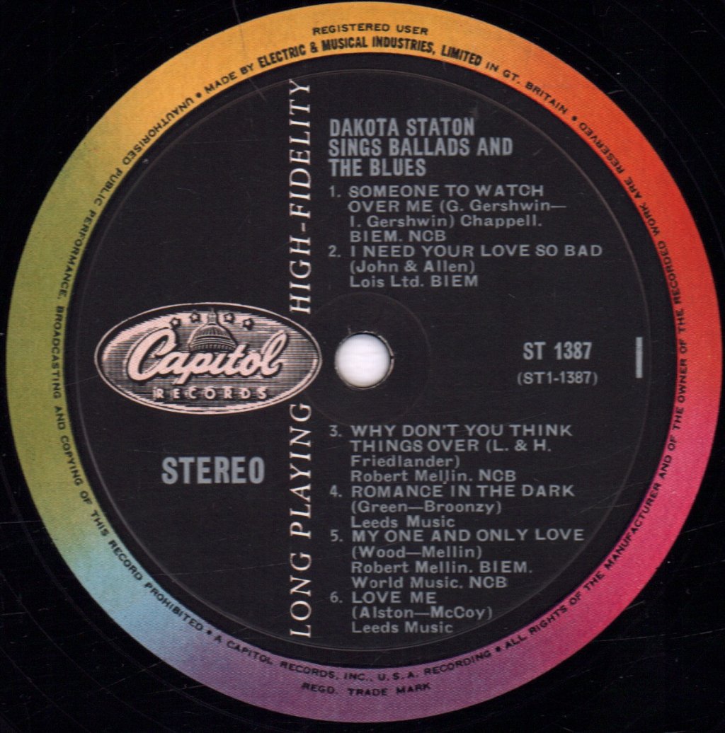 Dakota Staton - Sings Ballads And The Blues - Lp