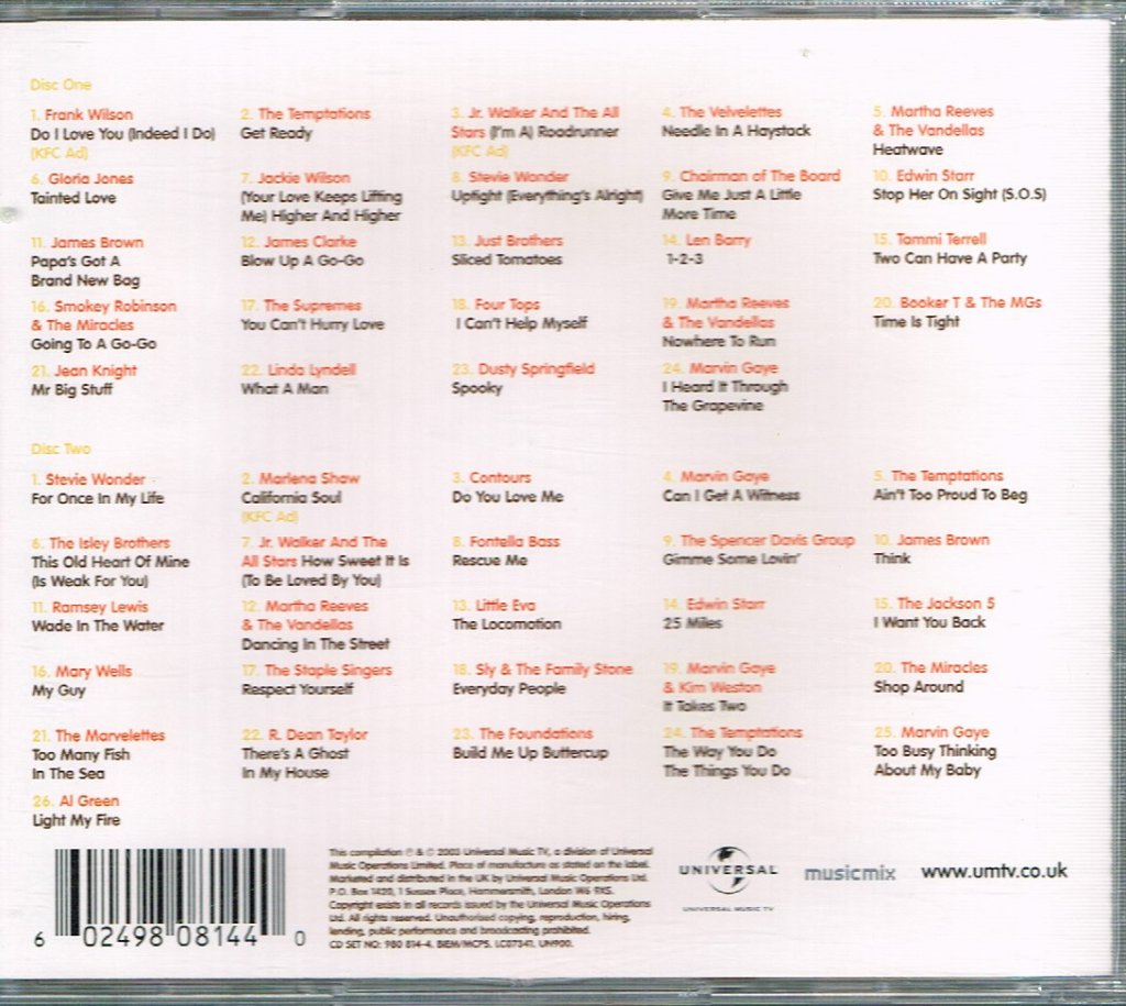 Various Artists - 60'S Soul Mix - Double Cd