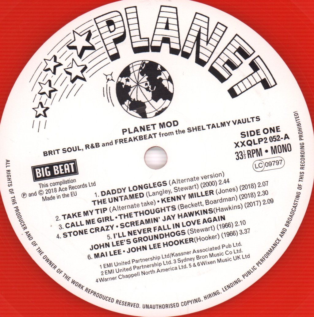 Various Artists - Planet Mod (Brit Soul, R&B And Freakbeat From The Shel Talmy Vaults) - Double Lp