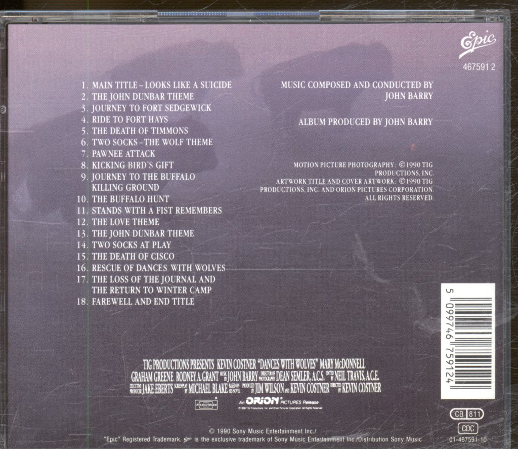 John Barry - Dances With Wolves (Original Motion Picture Soundtrack) - Cd