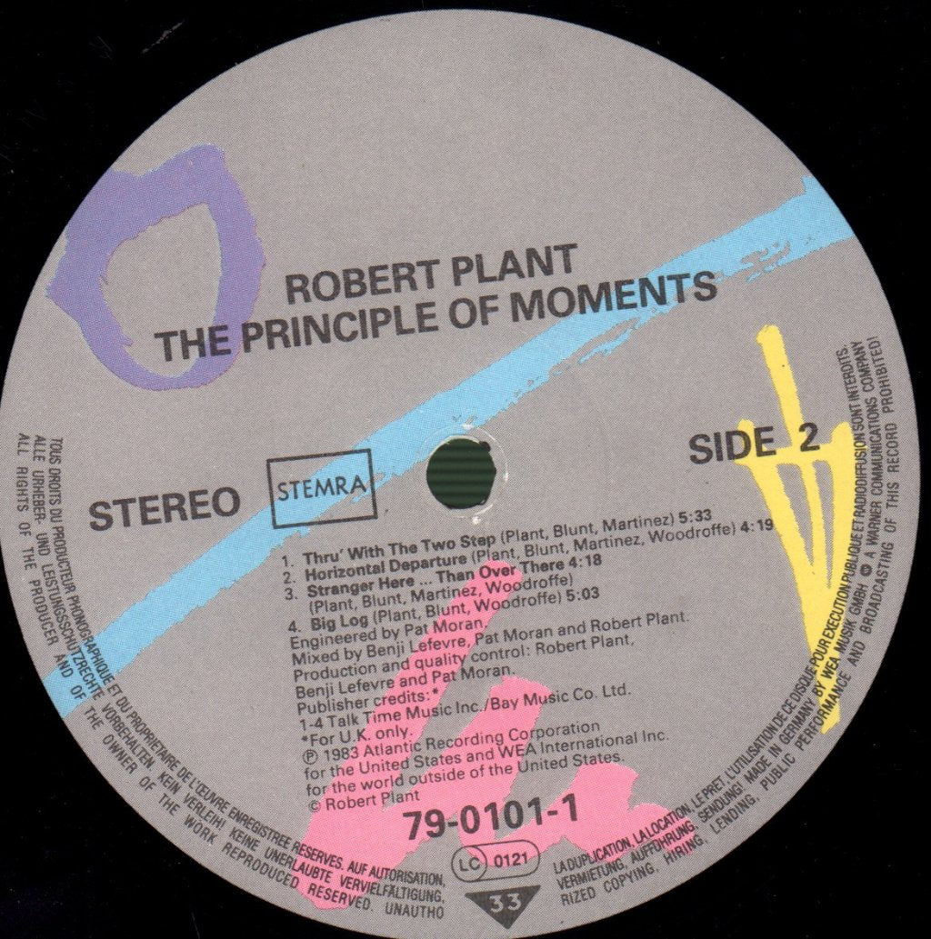 Robert Plant - Principle Of Moments - Lp