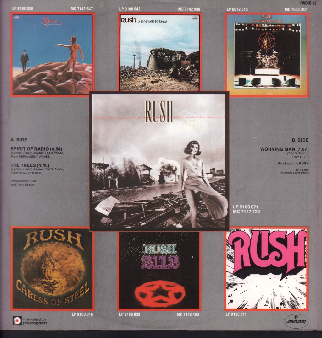 Rush - Spirit Of Radio - 12 Inch