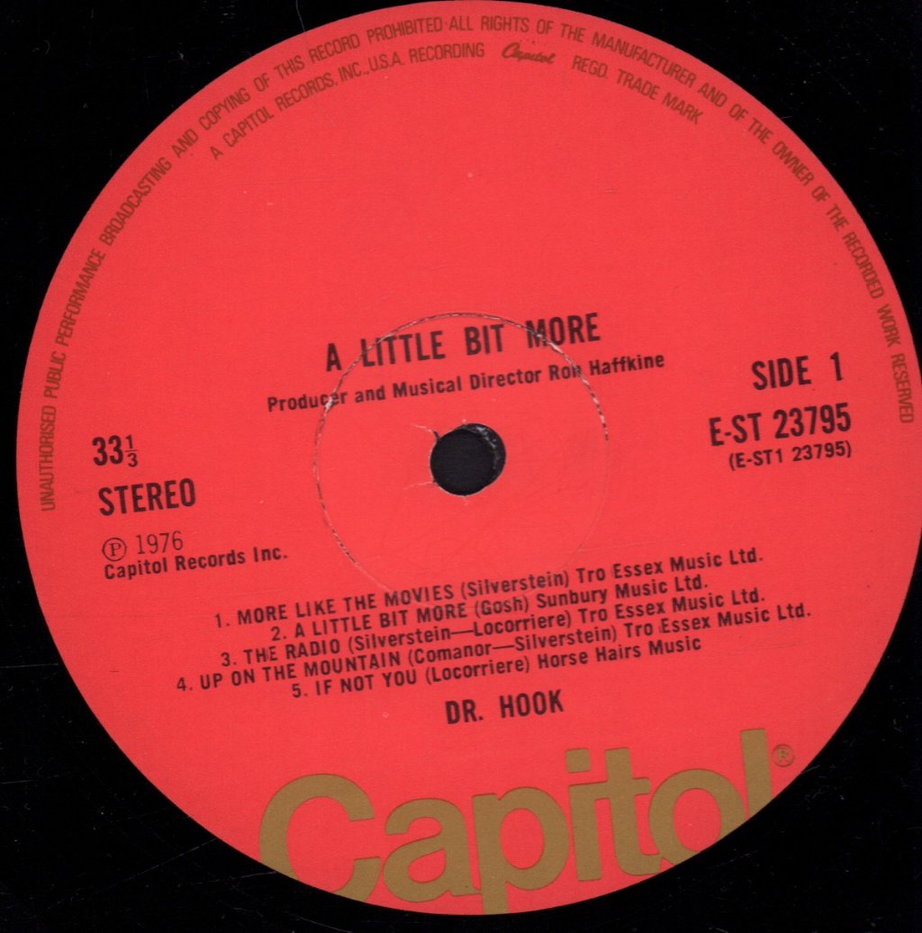 Dr Hook - A Little Bit More - Lp