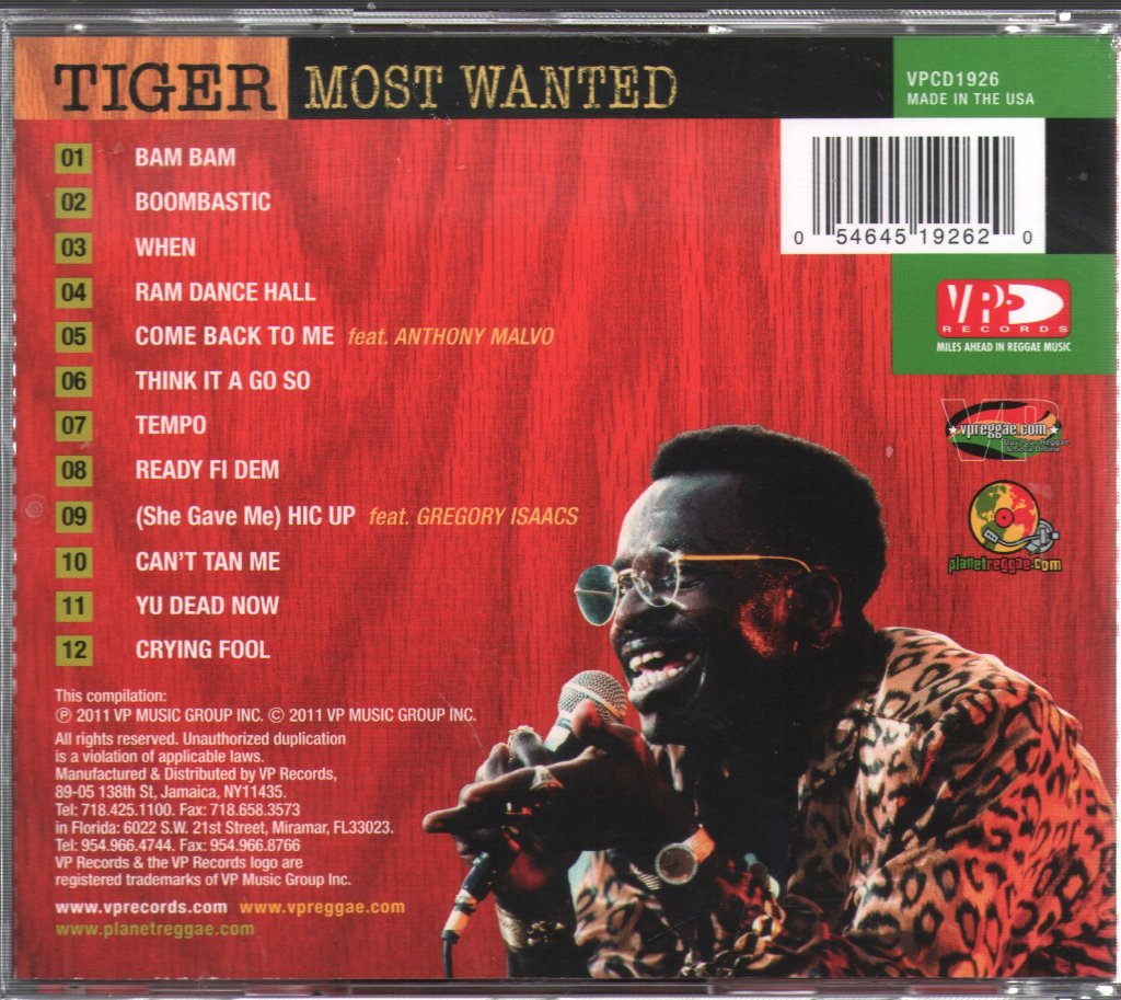 Tiger - Most Wanted - Cd
