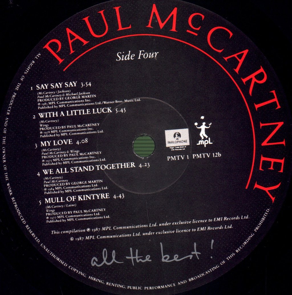 Paul McCartney - All The Best - Double Lp