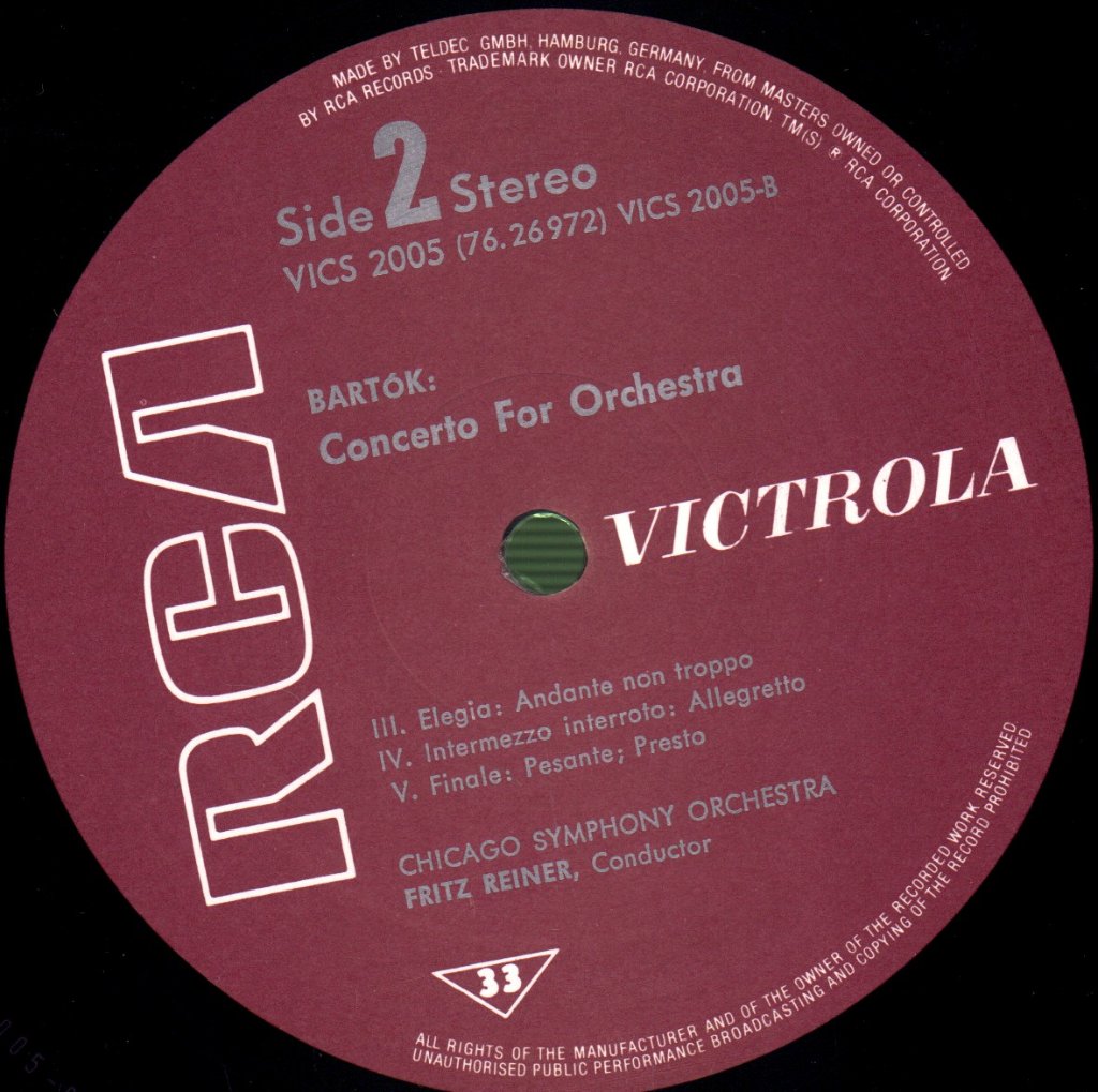 Bela Bartok - Concerto For Orchestra - Lp