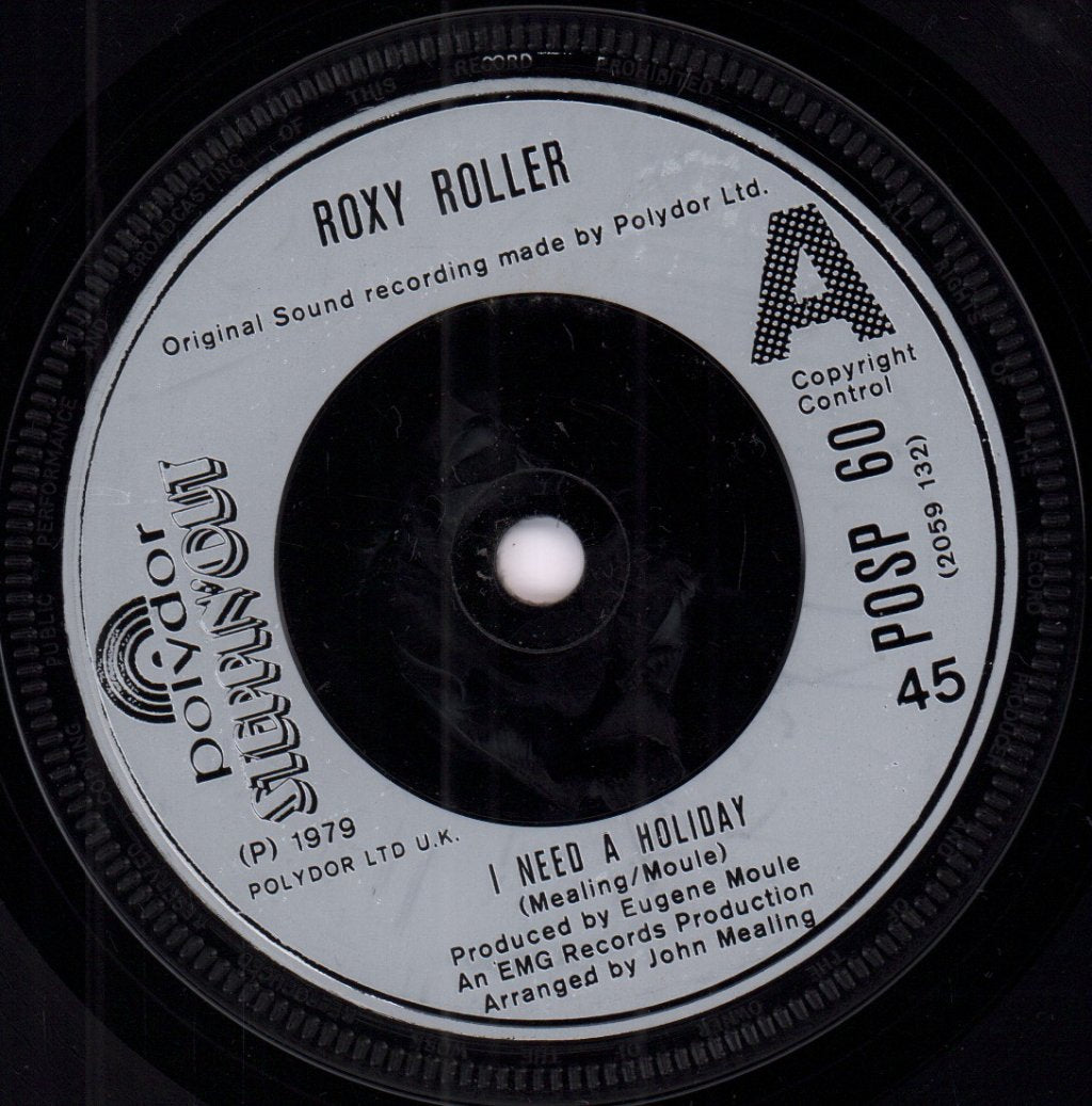 Roxy Roller - I Need A Holiday - 7 Inch