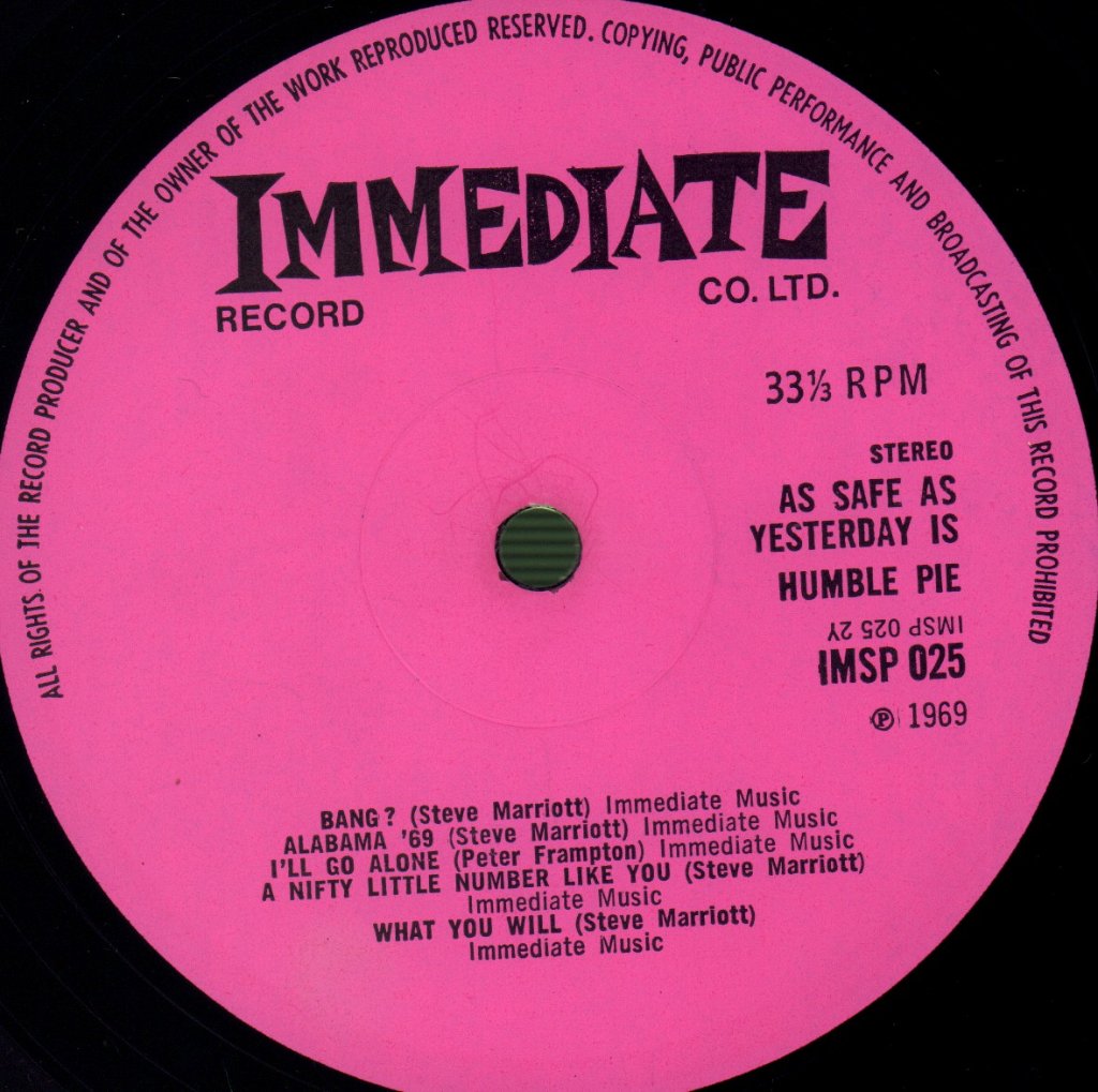 Humble Pie - As Safe As Yesterday Is - Lp