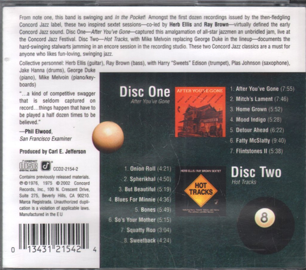 Herb Ellis-Ray Brown Sextet - In The Pocket: After You've Gone / Hot Tracks - Double Cd