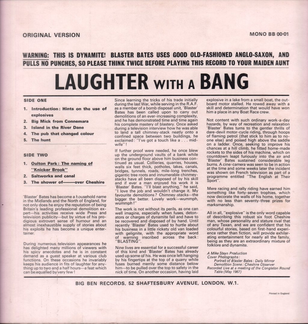 Blaster Bates - Laughter With A Bang - Lp