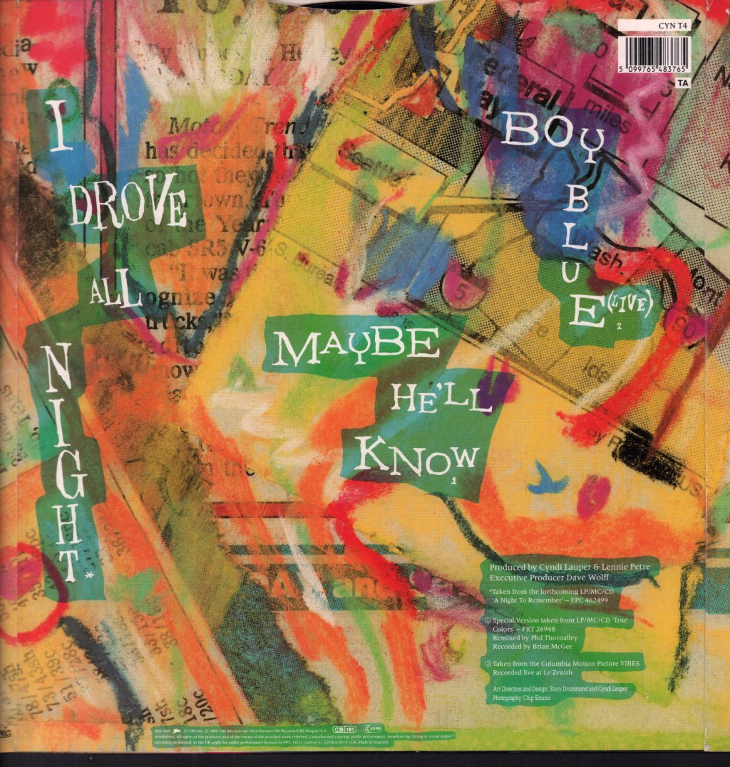 Cyndi Lauper - I Drove All Night - 12 Inch