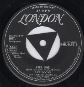 Pat Boone - April Love - 7 Inch
