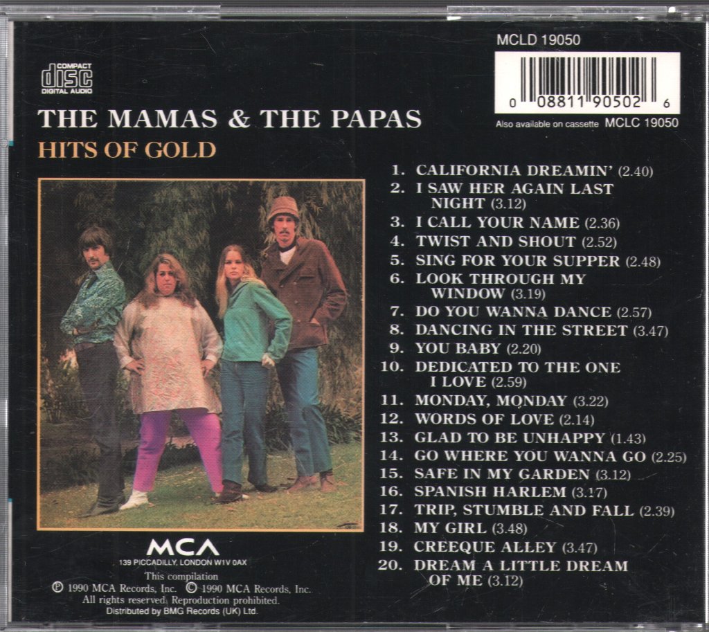 Mamas & The Papas - Hits Of Gold - Cd