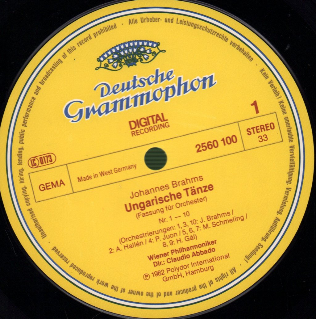 Brahms - 21 Hungarian Dances - Lp