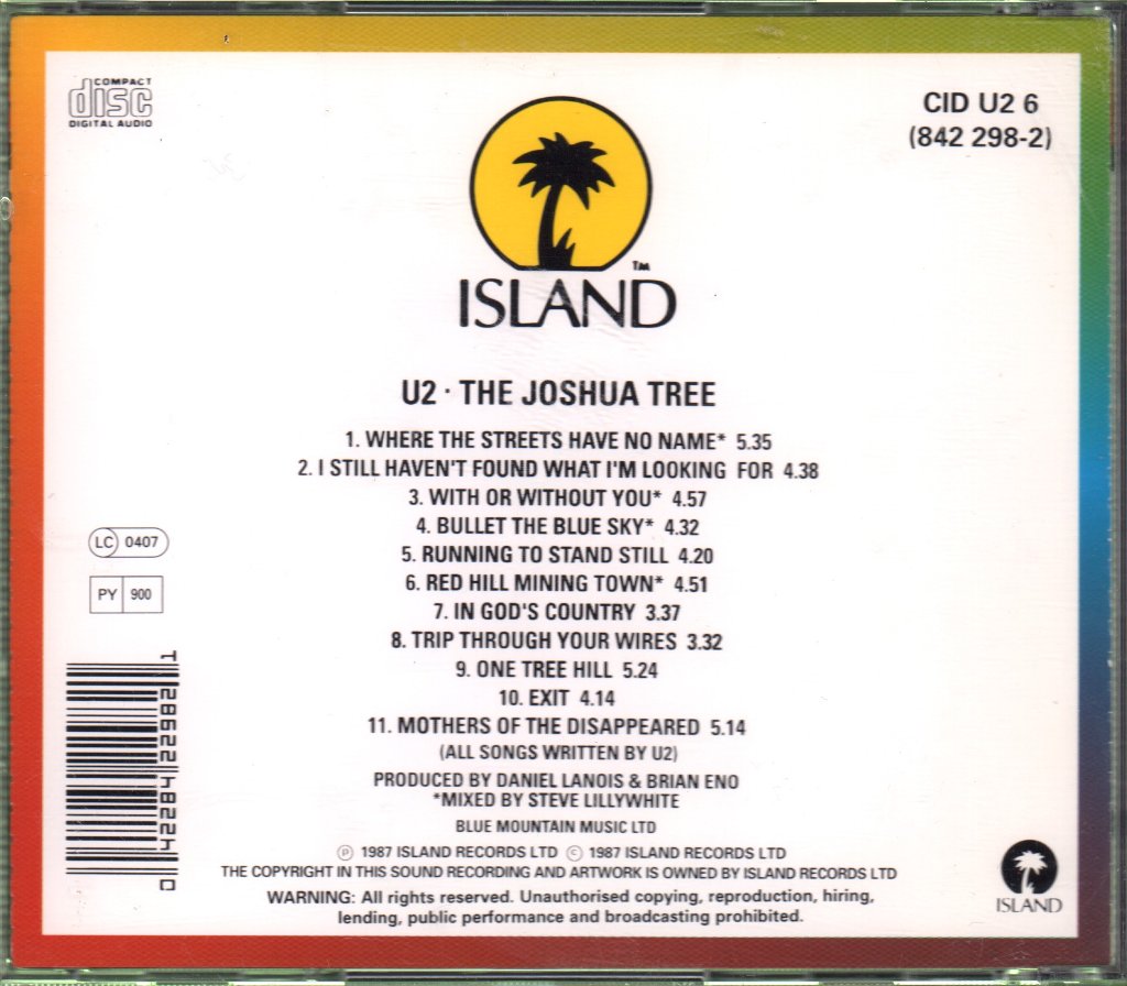 U2 - Joshua Tree - Cd