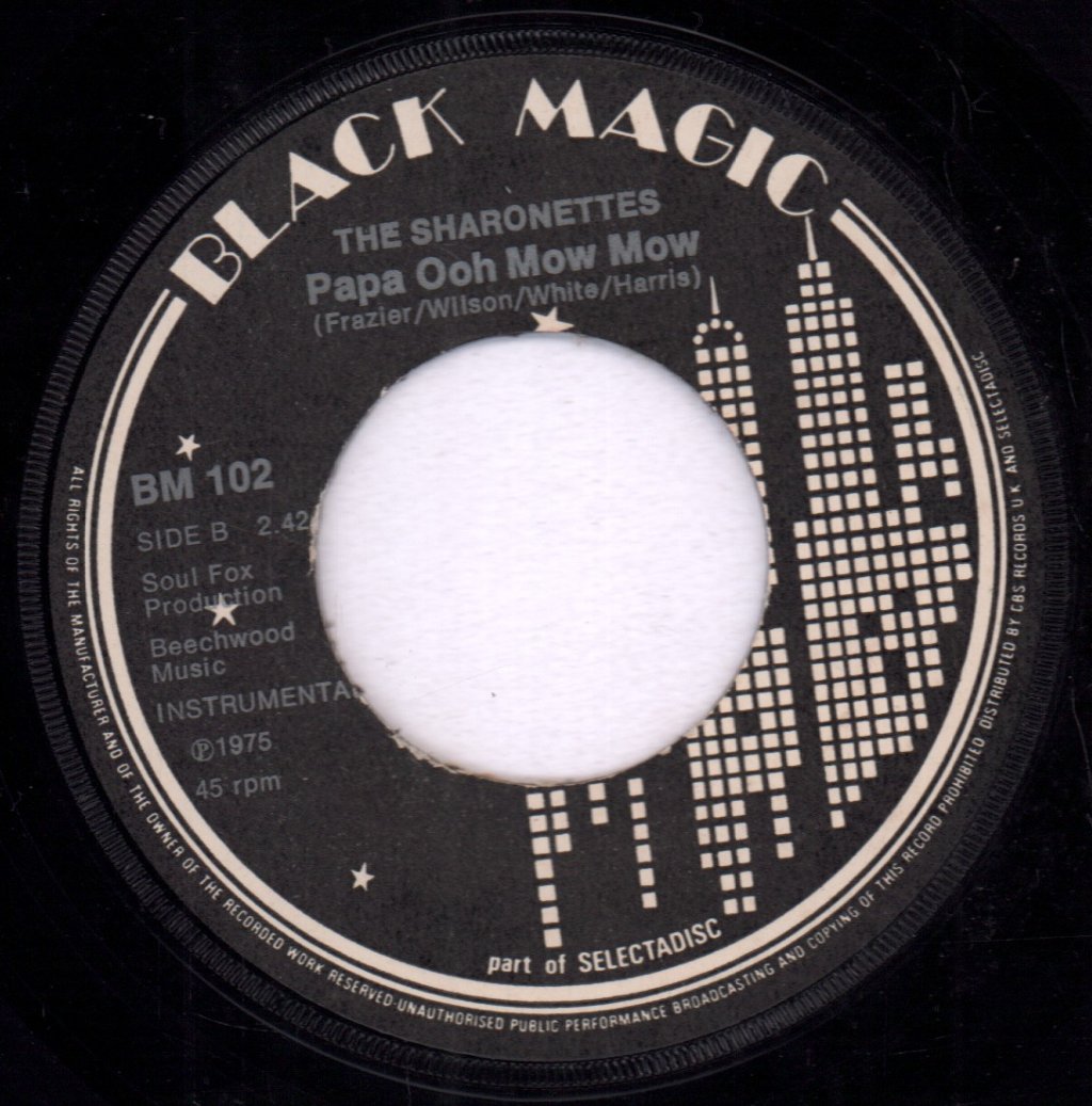 Sharonettes - Papa Ooh Mow Mow - 7 Inch
