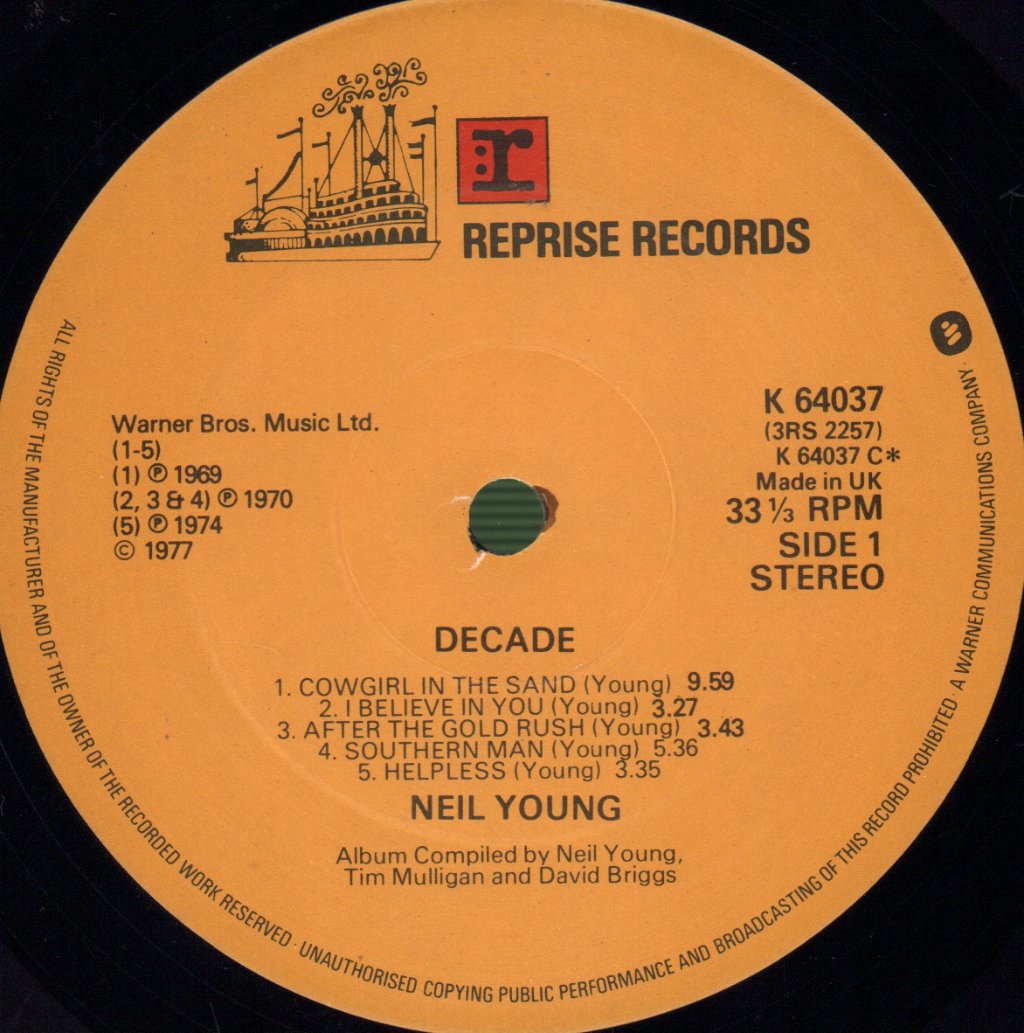 Neil Young - Decade - Triple Lp