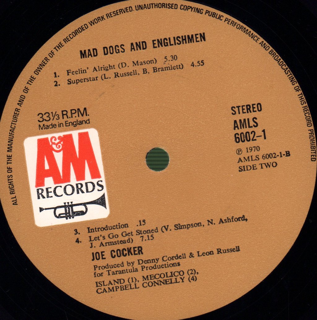 Joe Cocker - Mad Dogs & Englishmen - Double Lp