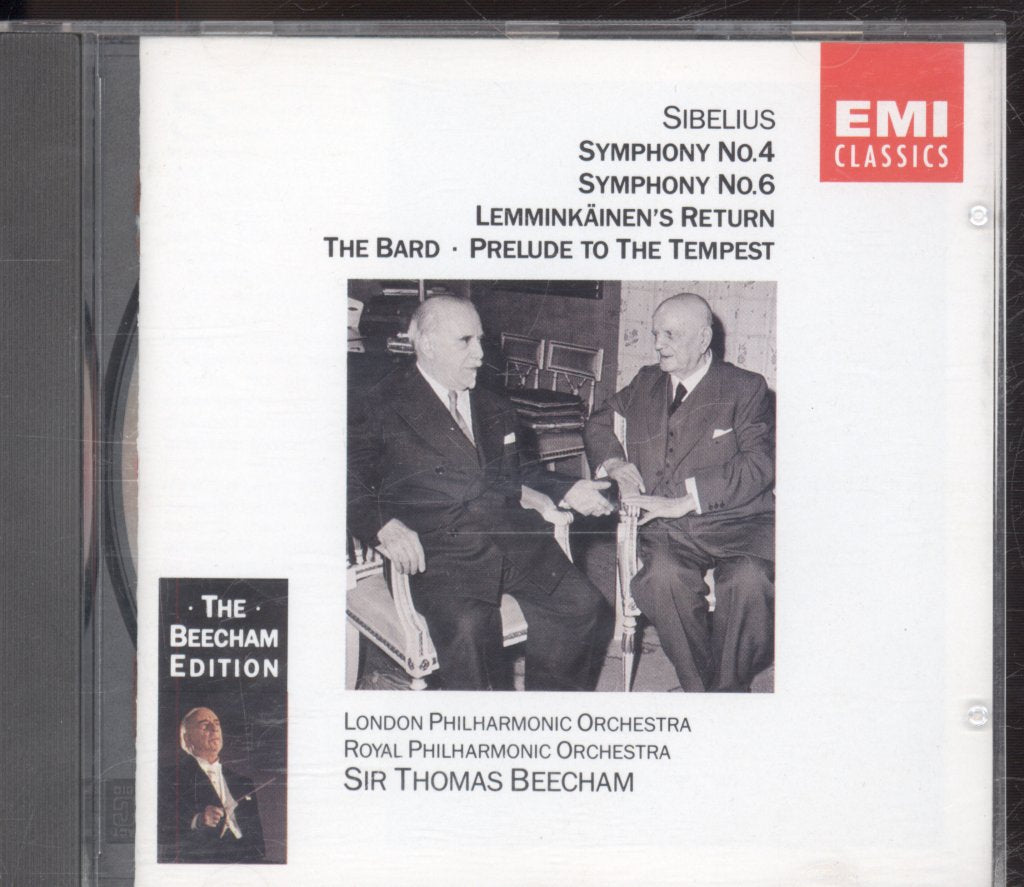 Royal Philharmonic Orchestra, Sir Thomas Beecham - Sibelius - Symphonies Nos. 4 & 6, Lemminkäinen's Return, The Bard, Prelude To The Tempest - Cd