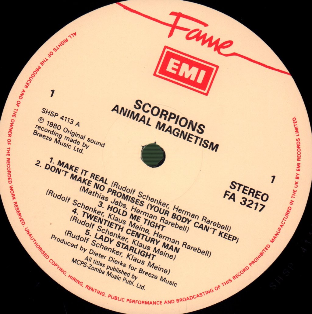 Scorpions - Animal Magnetism - Lp