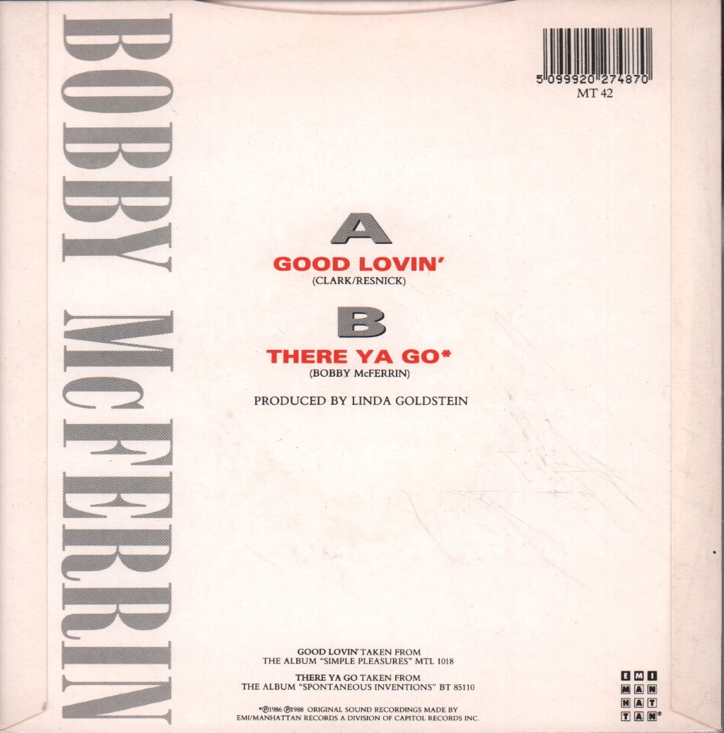 Bobby McFerrin - Good Lovin' - 7 Inch