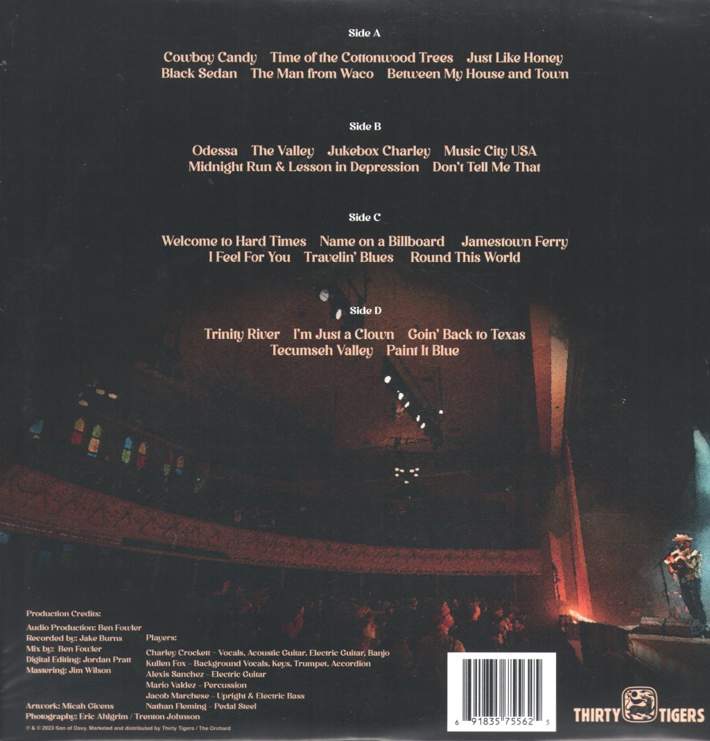 Charley Crockett - Live From The Ryman Auditorium - Double Lp