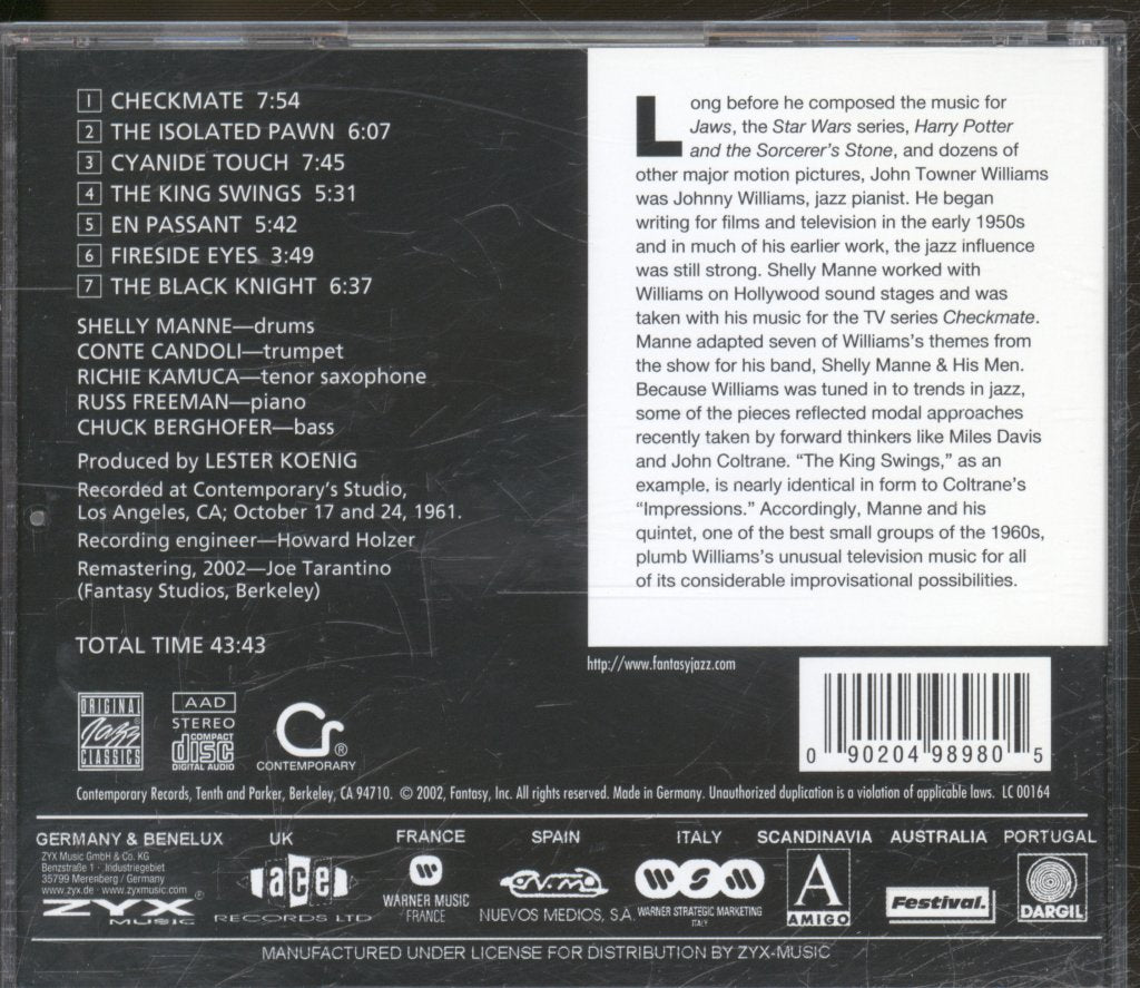 Shelly Manne And His Men - Shelly Manne & His Men Play "Checkmate" - Cd