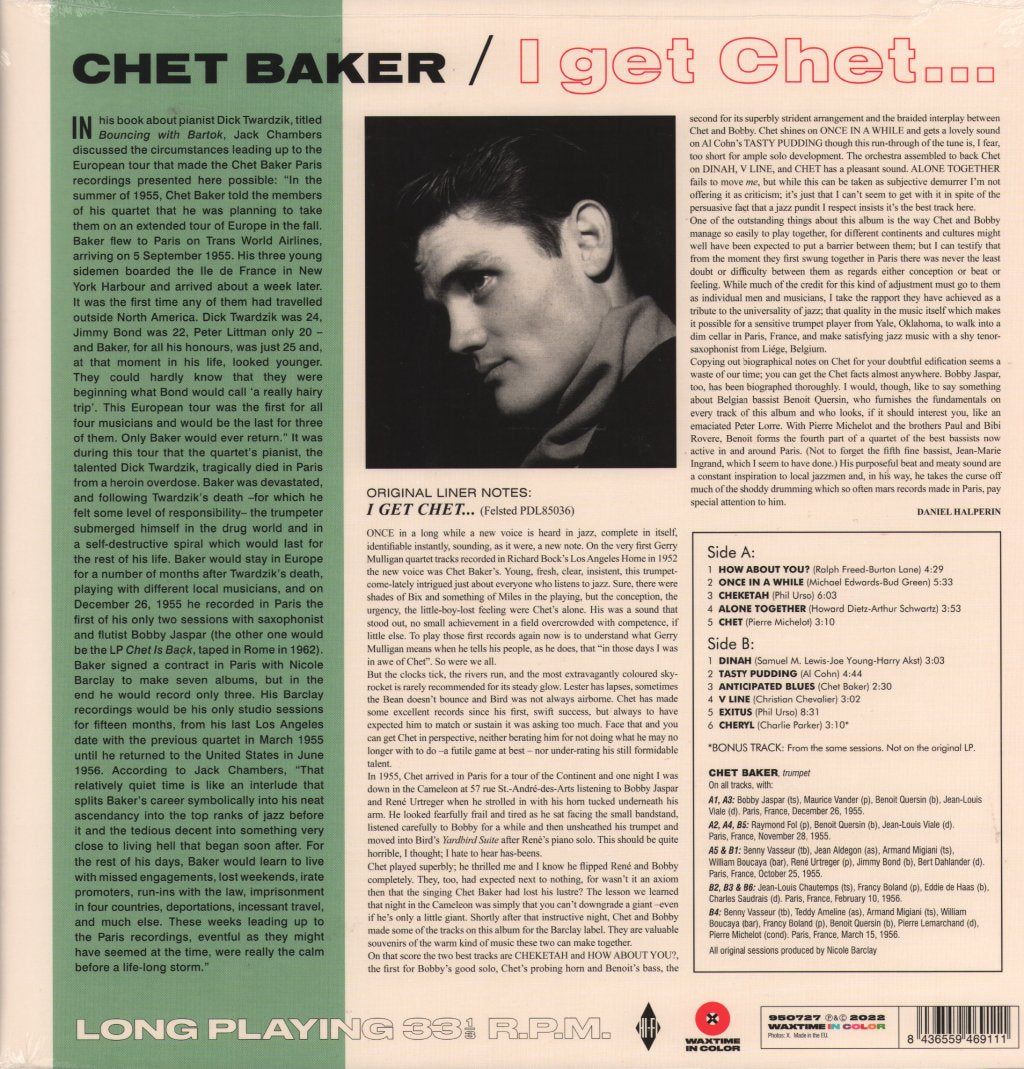 Chet Baker - I Get Chet - Lp