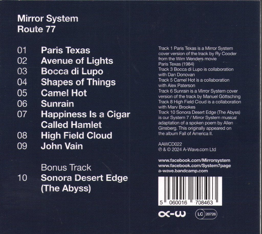 Mirror System - Route 77 - Cd