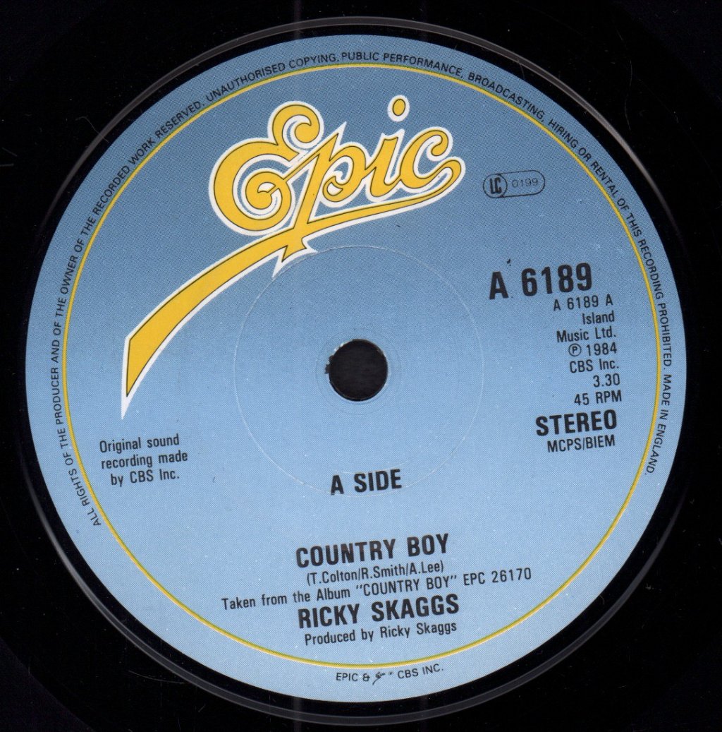 Ricky Skaggs - Country Boy - 7 Inch