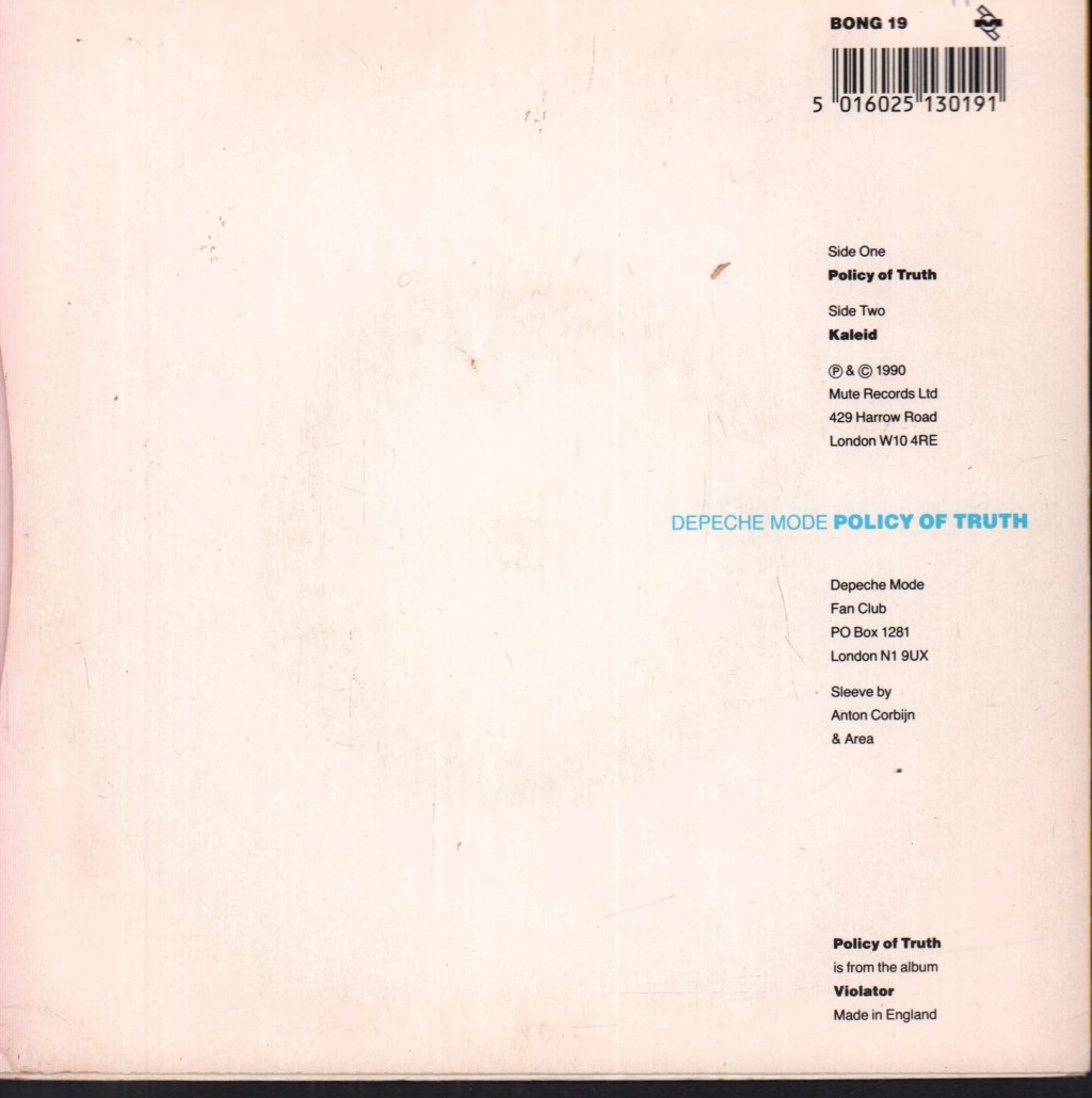 Depeche Mode - Policy Of Truth - 7 Inch
