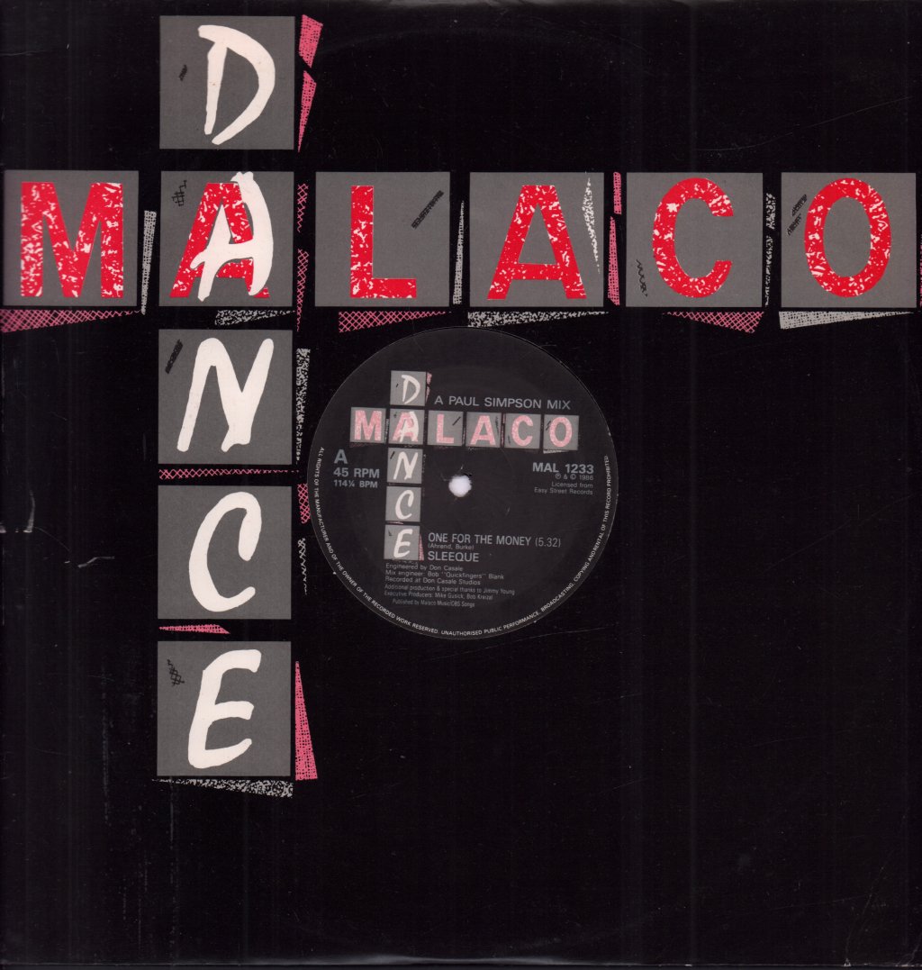 Sleeque - One For The Money - 12 Inch