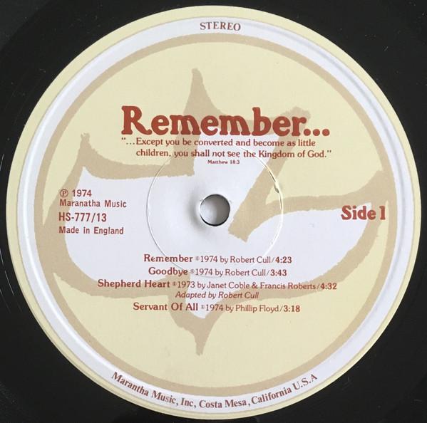 Bob Cull & Friends - Remember - Lp