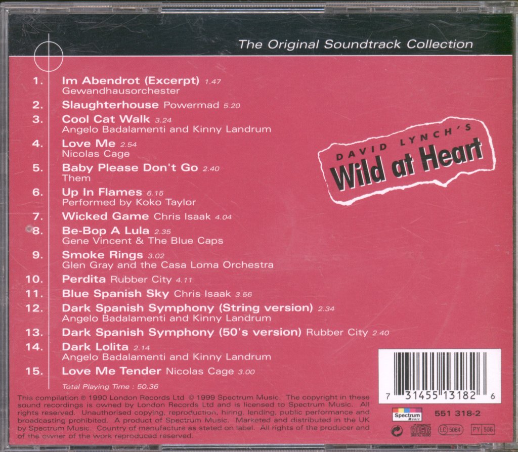Various Artists - David Lynch's Wild At Heart (The Original Soundtrack Collection) - Cd