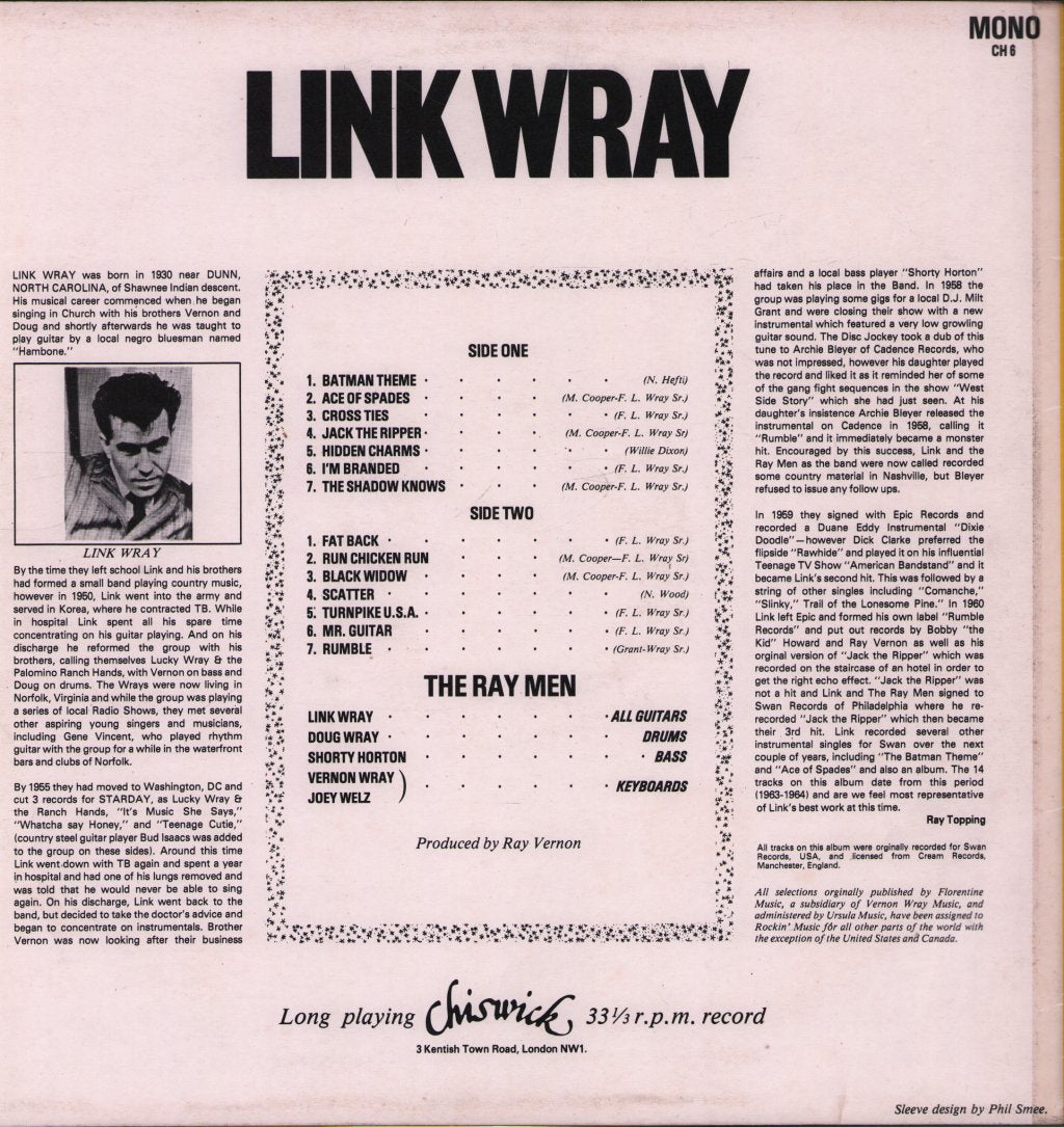 Link Wray - Early Recordings - Lp
