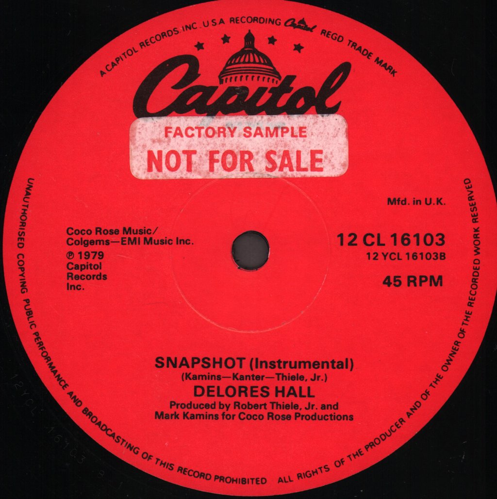 Delores Hall - Snapshot - 12 Inch