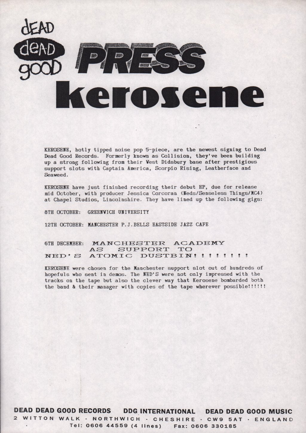 Kerosene - Collision Ep - 12 Inch