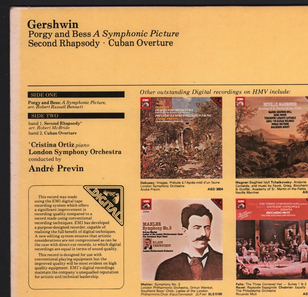 Andre Previn / London Symphony Orchestra - Previn Conducts Gershwin - Lp