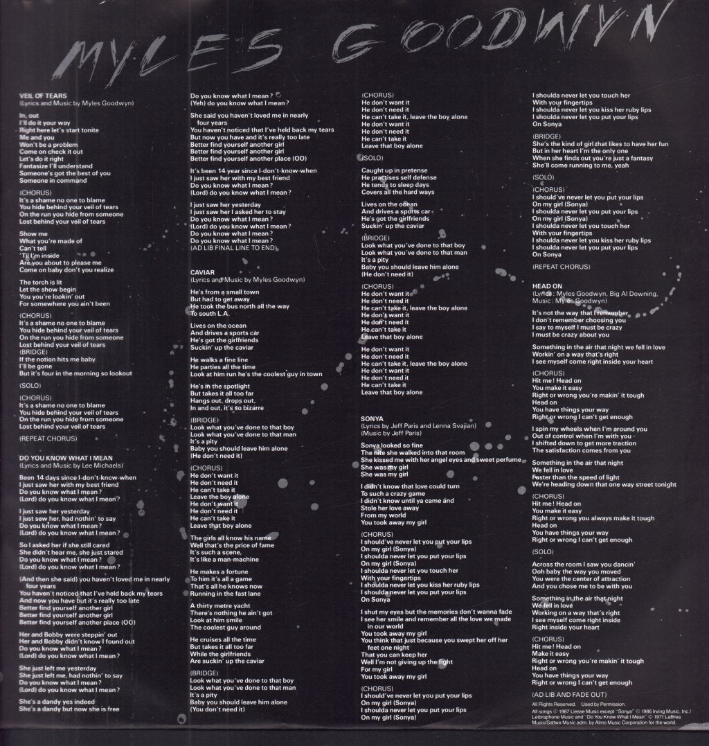 Myles Goodwyn - Myles Goodwyn - Lp