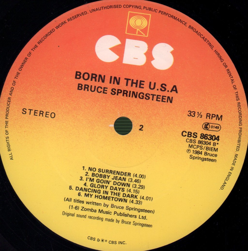 Bruce Springsteen - Born In The Usa - Lp