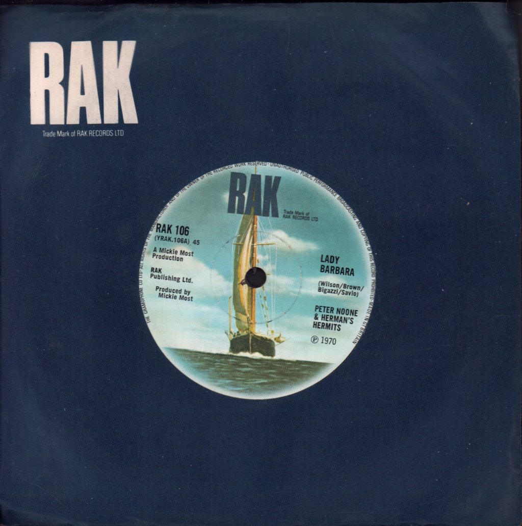 Peter Noone - Lady Barbara - 7 Inch