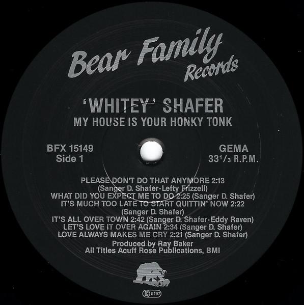 Whitey Shafer - My House Is Your Honky Tonk - Lp
