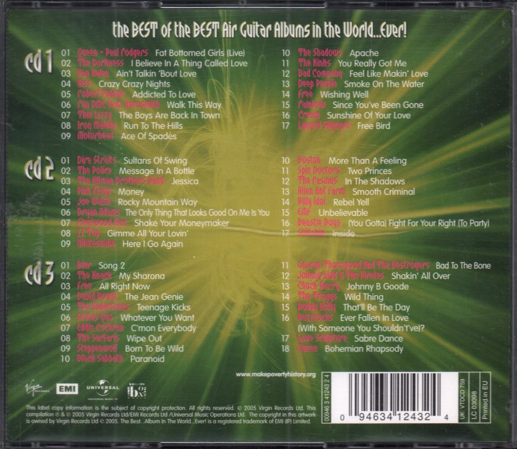 Various Artists - Best Of The Best Air Guitar Albums In The World...Ever - Triple Cd