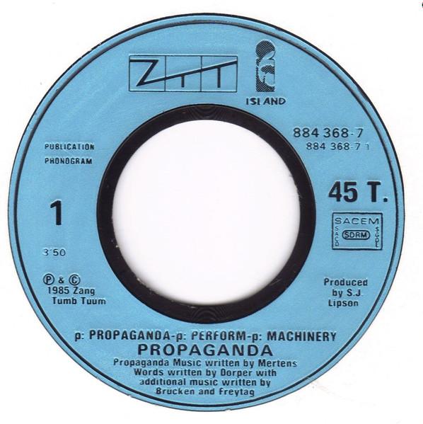 Propaganda - p: Machinery - 7 Inch – Vinyl Tap